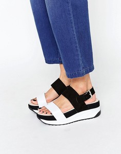 Черно-белые сандалии на платформе KG By Kurt Geiger Neutron - Черный