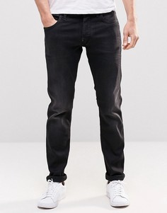 Темные выбеленные джинсы слим G Star Defend - Черный