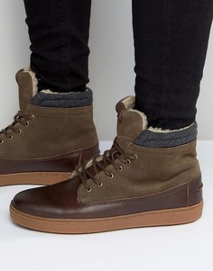 Высокие коричневые кожаные кроссовки Aldo Divi - Коричневый