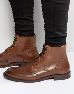 Кожаные ботинки Hudson London Greenham - Коричневый