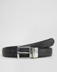 Ремень с логотипом Armani Jeans - Черный