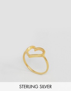 Позолоченное кольцо с сердечком Dogeared - Золотой