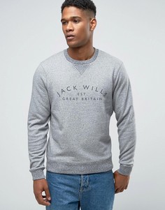 Свитшот с принтом-логотипом гранитного цвета Jack Wills - Серый