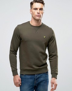 Зеленый свитшот с круглым вырезом и логотипом Lyle & Scott - Зеленый