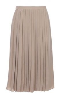 Шелковая плиссированная юбка-миди Ralph Lauren