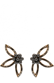 Серьги-клипсы с кристаллами Swarovski Oscar de la Renta