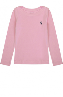 Однотонный лонгслив с логотипом бренда Polo Ralph Lauren