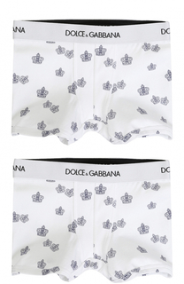 Комплект из двух хлопковых боксеров с принтом Dolce &amp; Gabbana