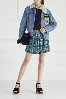 Бархатная сумка Mega Miu Miu