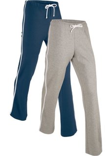 Спортивные брюки (2 шт.) (темно-синий/серый меланж) Bonprix