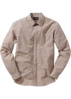 Клетчатая рубашка Regular Fit (дымчато-серый в клетку) Bonprix