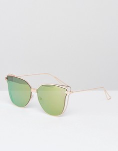 Солнцезащитные очки кошачий глаз с плоскими стеклами AJ Morgan - Розовый
