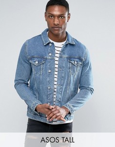 Голубая джинсовая куртка ASOS TALL - Синий