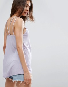 Топ с решеткой из бретелек ASOS - Фиолетовый