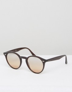 Круглые солнцезащитные очки с зеркальными стеклами Ray-Ban 0RB2180 - Черный