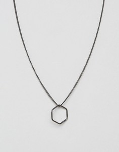 Ожерелье с подвеской-шестиугольником ASOS - Серебряный