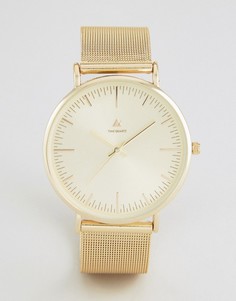 Золотистые часы с сетчатым браслетом ASOS - Золотой