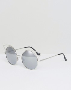 Солнцезащитные очки с зеркальными стеклами Monki - Серебряный