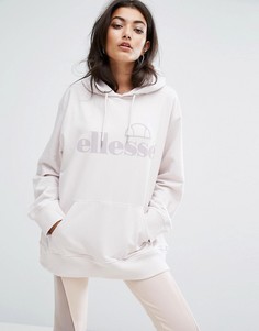 Oversize-худи бойфренда с логотипом Ellesse - Фиолетовый