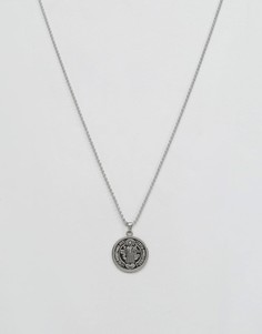 Серебрянное ожерелье с подвеской-медальоном Seven London Saint Benedict - Серебряный