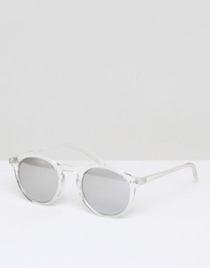 Круглые солнцезащитные очки с серебристыми стеклами Jack Wills Brightwell - Прозрачный