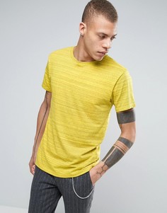 Желтая меланжевая футболка в полоску Cheap Monday - Желтый