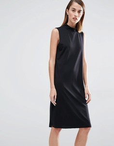 Цельнокройное платье с высокой горловиной Selected Coda - Черный