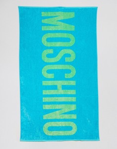 Пляжное полотенце с логотипом Moschino - Синий