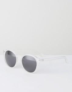 Круглые солнцезащитные очки в прозрачной оправе ASOS - Прозрачный