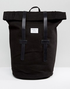 Черный рюкзак с ролл-топом Sandqvist Sonja - Черный