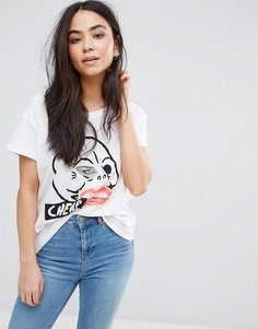 Футболка с черепом Cheap Monday - Белый