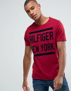 Футболка c большим логотипом Tommy Hilfiger Denim - Красный