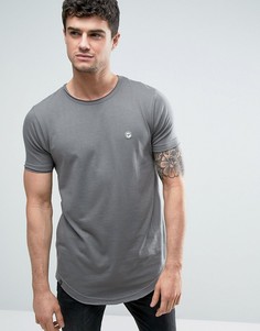 Длинная футболка с необработанным краем Le Breve - Серый