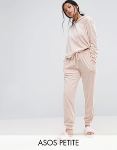 Велюровые джоггеры для дома ASOS PETITE - Бежевый
