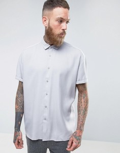 Свободная серая рубашка ASOS - Синий