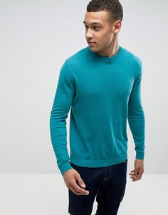 Сине-зеленый хлопковый джемпер ASOS - Синий