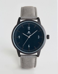 Часы с серым замшевым ремешком ASOS - Серый