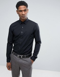 Эластичная приталенная рубашка Calvin Klein - Черный