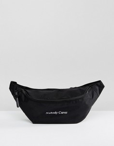 Черная сумка-кошелек на пояс с вышивкой ASOS - Черный