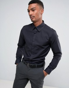 Узкая рубашка с запонками Burton Menswear - Черный