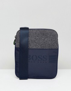 Темно-синяя сумка из разных видов ткани BOSS Green by Hugo Boss - Темно-синий