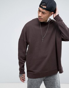 Коричневый оversize-свитшот ASOS - Синий