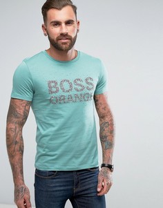 Зеленая футболка с логотипом BOSS Orange by Hugo Boss Turbulence 1 - Зеленый