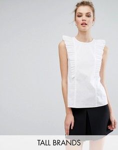 Блузка с рюшами Fashion Union Tall - Белый