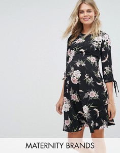 Платье с оборками и принтом New Look Maternity - Красный