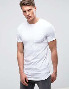 Длинная футболка с удлиненным краем Jack & Jones Core - Белый