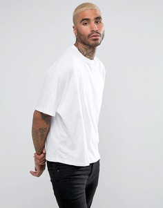 Белая свободная футболка со вставками ASOS - Белый