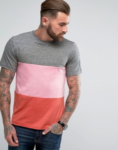 Серая облегающая футболка в стиле колор блок PS by Paul Smith - Серый