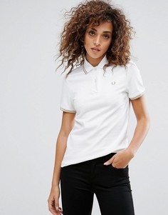 Футболка-поло с контрастным воротником Fred Perry - Белый