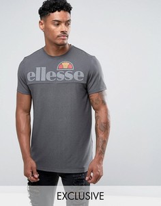 Спортивная компрессионная футболка с большим логотипом Ellesse - Черный
